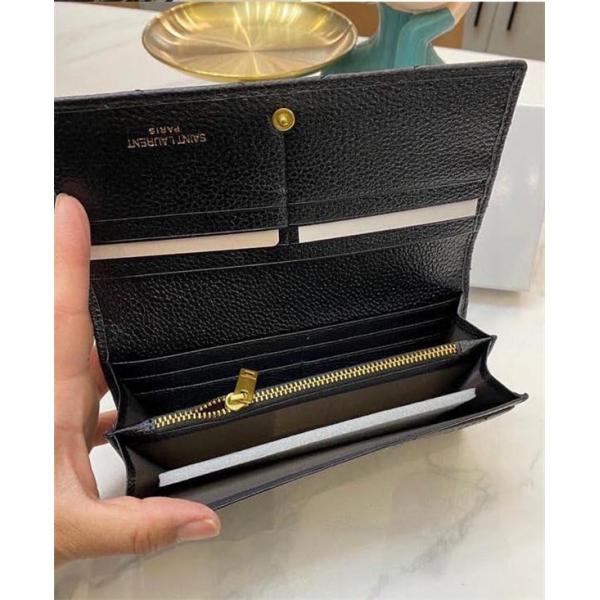 高級感溢れる サンローラン コピー 財布 ゴールド ブラック 収納便利 人気 Saint Laurent 大容量 シンプルエレガント 