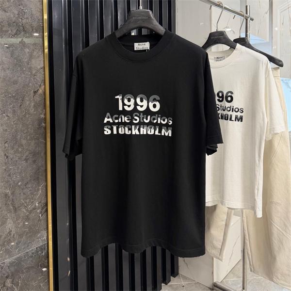 プリントTシャツ アクネストゥディオズ コピー ブラック 半袖 シンプル モード Acne 都会的 クール