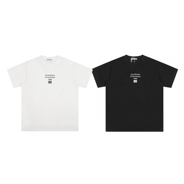 アクネストゥディオズ コピー プリントTシャツ Acne モノトーン 半袖 シンプル ユニセックス
