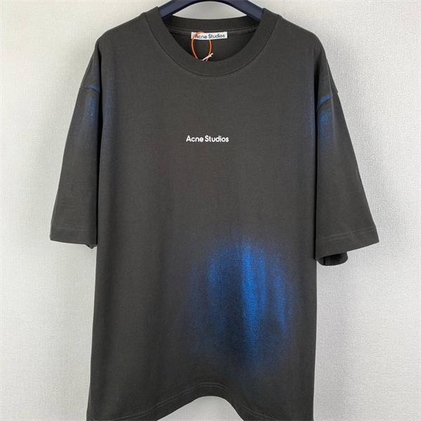 ミニロゴ Acne ワンポイントTシャツ ブラック アクネストゥディオズ コピー 半袖 シンプル 上品