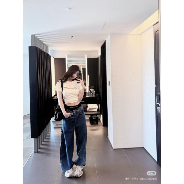  デニムパンツ レディース ルーズフィット アレキサンダー コピー ワンストリート系 トレンド Alexander Wang