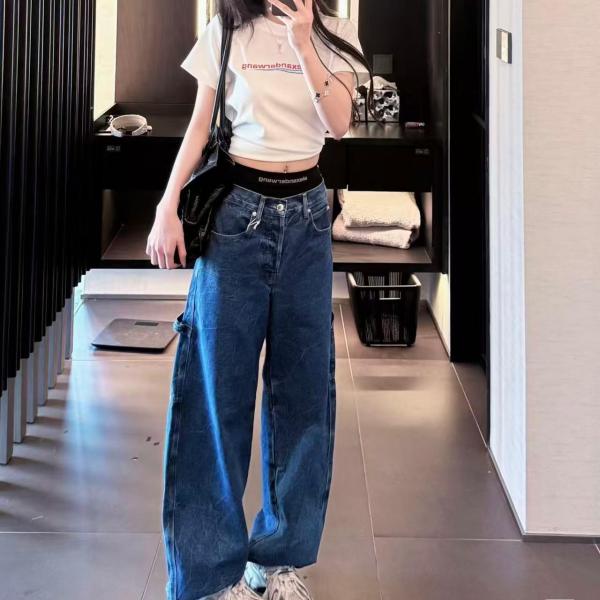  デニムパンツ レディース ルーズフィット アレキサンダー コピー ワンストリート系 トレンド Alexander Wang