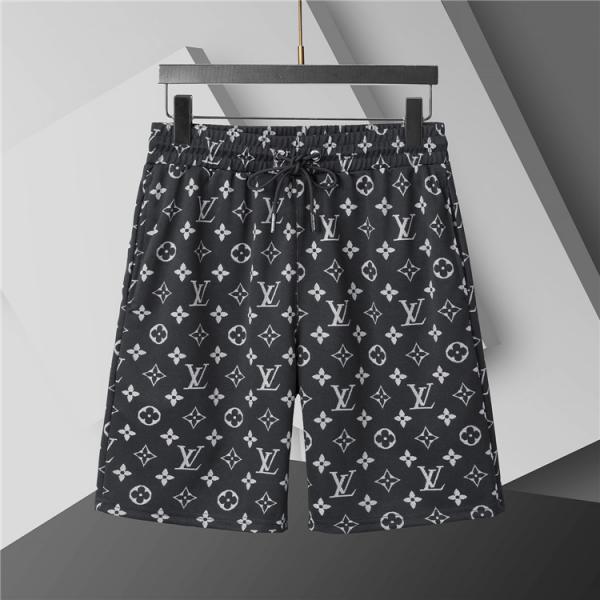  プリント セットアップ LOUIS VUITTON メンズ 半袖Tシャツ ルイヴィトン コピー ショートパンツ 上下セット