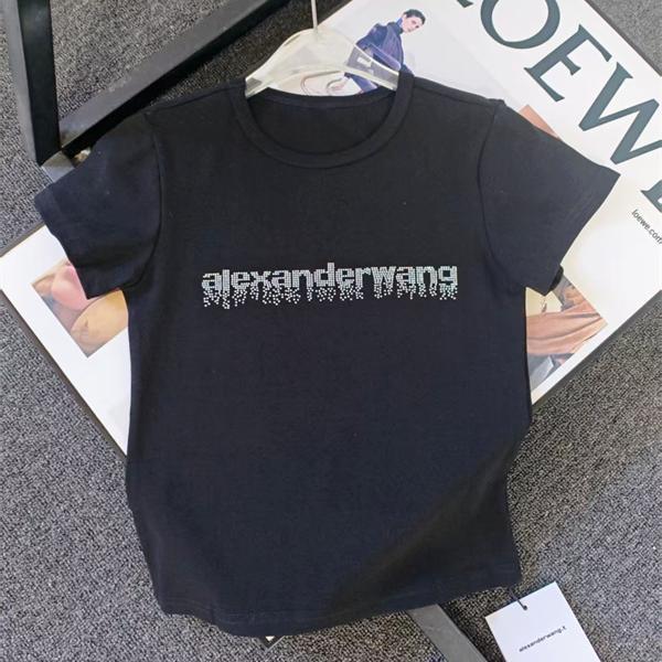 Alexander wang 半袖Tシャツ ロゴプリント アレキサンダーワン コピー スリムフィット ストリート 夏定番