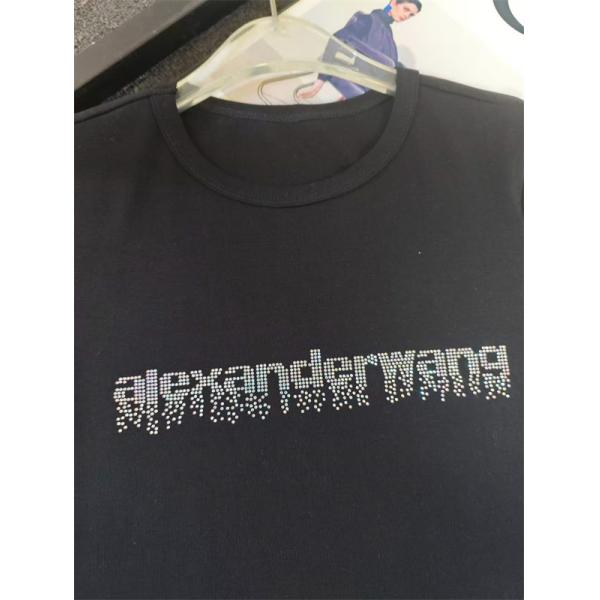Alexander wang 半袖Tシャツ ロゴプリント アレキサンダーワン コピー スリムフィット ストリート 夏定番