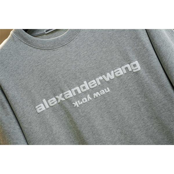 Tシャツ シンプルロゴ クルーネック アレキサンダーワン コピー ゆったりシルエット カジュアル Alexander wang