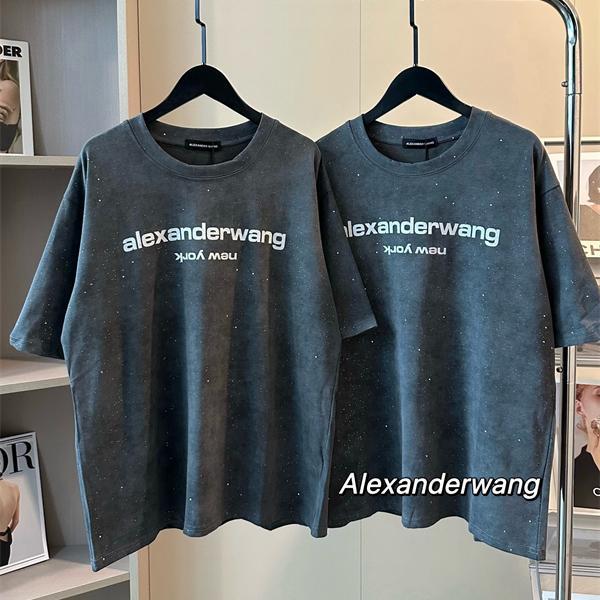 Alexander wang Tシャツ ヴィンテージ風 アレキサンダーワン コピー ゆるシルエット 韓国ストリート 夏人気