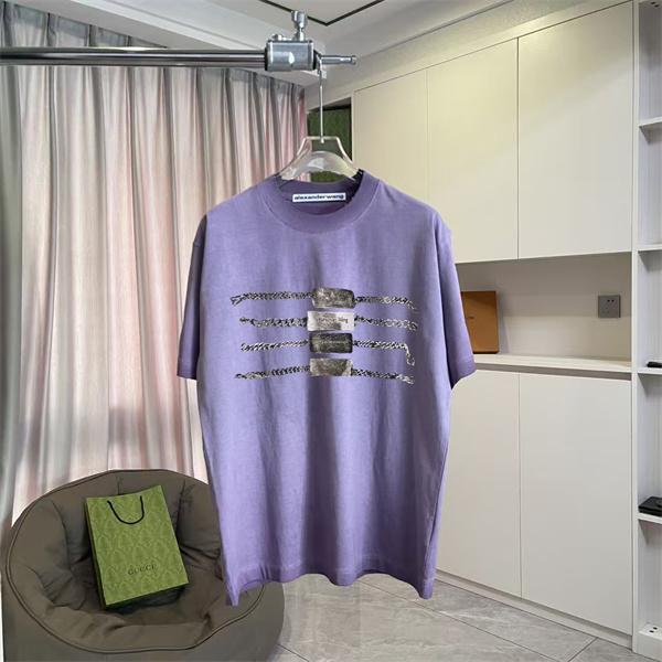 アレキサンダーワン コピー 半袖Tシャツ カラーロゴデザイン シンプル清潔感 夏カジュアル Alexander wang