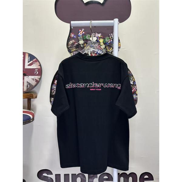 Tシャツ Alexander wang カラープリント アレキサンダーワン コピー クルーネック ゆったりシルエット カジュアル