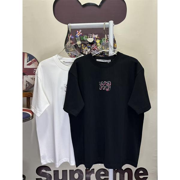 Tシャツ Alexander wang カラープリント アレキサンダーワン コピー クルーネック ゆったりシルエット カジュアル