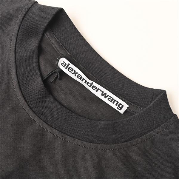 長袖Tシャツ スポーツ風ロゴ Alexander wang リラックスフィット デイリーウェア アレキサンダーワン コピー