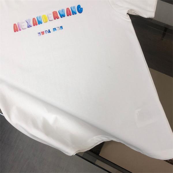 アレキサンダーワン コピー 半袖Tシャツ カラーロゴデザイン シンプル清潔感 夏カジュアル Alexander wang
