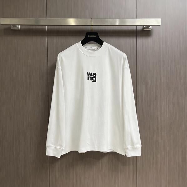 長袖Tシャツ Alexander wang ミニロゴ アレキサンダーワン コピー クリーンスタイル ゆったりシルエット 春秋