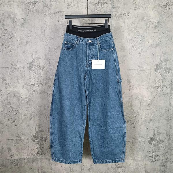  Alexander wang デニムパンツ ワイドストレート ハイライズ設計 脚長見え トレンド アレキサンダーワン コピー