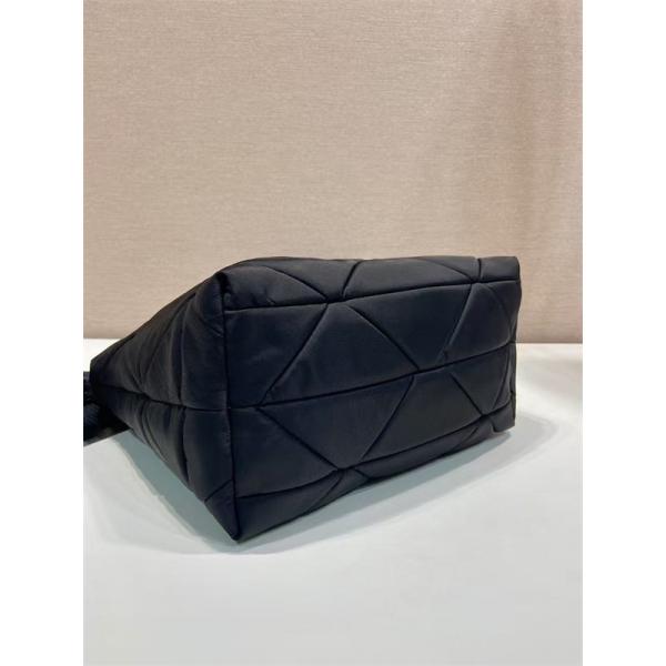 PRADA コピー プラダ ハンドバッグ ナイロンキルティング ブラック 2WAY ショルダーバッグ ミニポーチ付き 軽量 大容量 高級仕様 N級モデル レディース