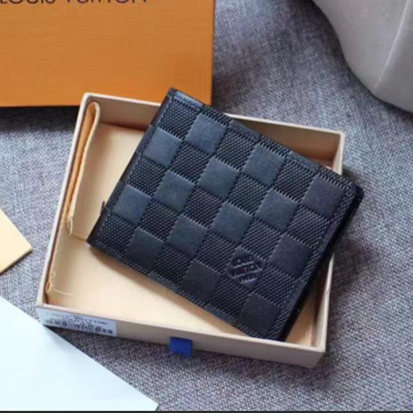 Louis Vuitton コピー ルイヴィトン 二つ折り財布 ダミエレザー ブラック コンパクトウォレット カード収納 メンズ財布 高級感 ミニ財布 薄型デザイン