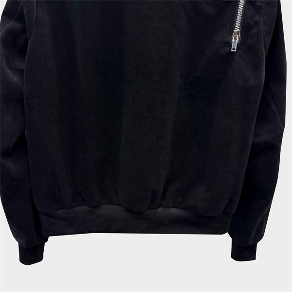 Rick Owens コピー リックオウエンス MA-1ジャケット ブラック ジップデザイン ショートブルゾン モード系 ミニマル ストリート メンズアウター