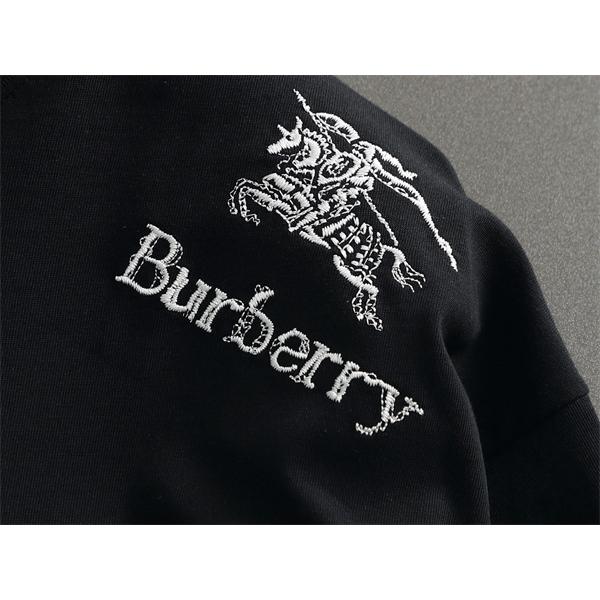  清涼感 バーバリー コピー 半袖カットソー 白 黒 ワンポイント刺繍 シンプル 夏コーデ 楽天人気  BURBERRY