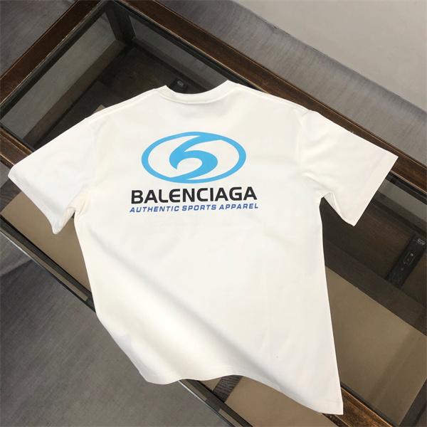 半袖Tシャツ バレンシアガ コピー ロゴプリント バックプリント オーバーサイズ クルーネック メンズ レディース ユニセックス 白 黒 春夏 カジュアル ストリート デイリー Balenciaga