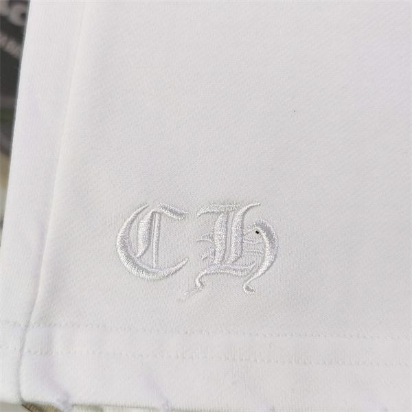 ショートパンツ クロムハーツ コピー 激安 ブラック シンプル 刺繍デザイン  CHROME HEARTS クロスパッチ レザー風 ウエストゴム 紐付き カジュアル ストリート 快適 通気性