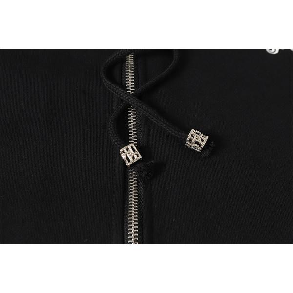  クロムハーツ コピー パーカー メンズ カラフルクロス刺繍 スリーブデザイン フルジップ フード付き ストリート Chrome Hearts