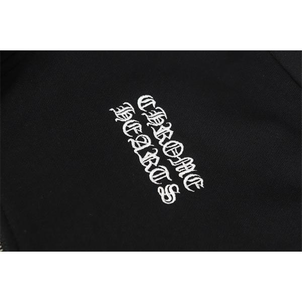  クロムハーツ コピー パーカー メンズ カラフルクロス刺繍 スリーブデザイン フルジップ フード付き ストリート Chrome Hearts