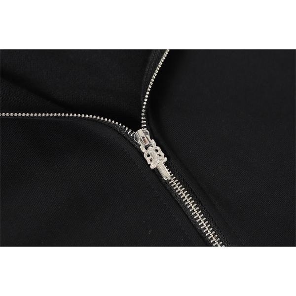  クロムハーツ コピー パーカー メンズ カラフルクロス刺繍 スリーブデザイン フルジップ フード付き ストリート Chrome Hearts