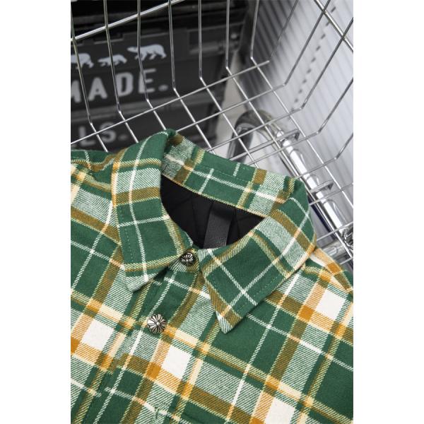激安 チェックシャツ クロムハーツ コピー CHROME HEARTS 男女兼用 ペアルック オーバーサイズ カジュアル おしゃれ トレンド 