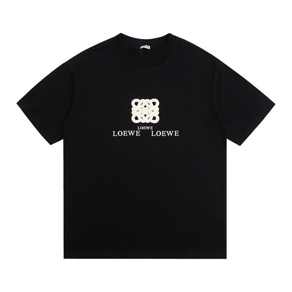 激安 半袖Tシャツ メンズ ロエベ コピー LOEWE アナグラムロゴ 立体プリント クルーネック シンプル 高級感 コットン素材 夏