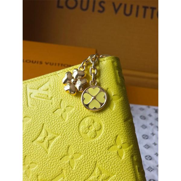 Louis Vuitton コピー ルイヴィトン M27504 長財布 モノグラムアンプラント イエロー ラウンドファスナー ゴールド金具 N級品  スリムウォレット 日本限定風