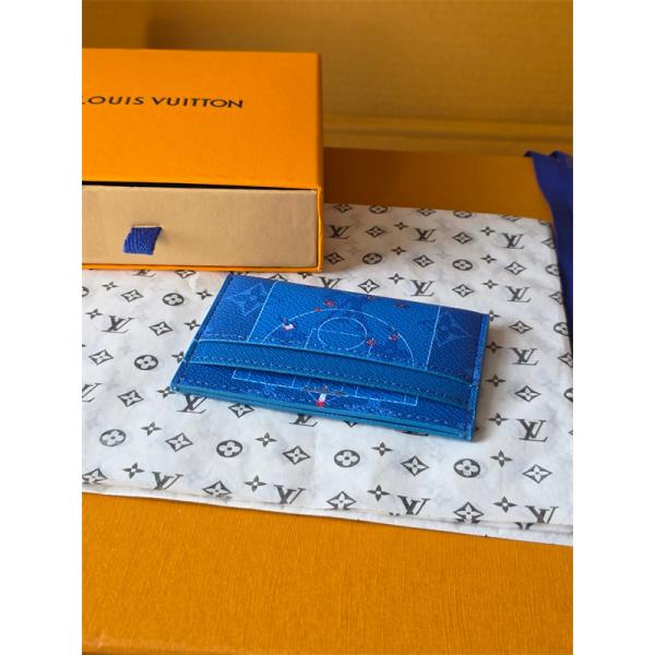 Louis Vuitton コピー ルイヴィトン M26804 カードケース ブルー モノグラム スポーツグラフィック スリムカードホルダー コンパクト財布 メンズ レディース