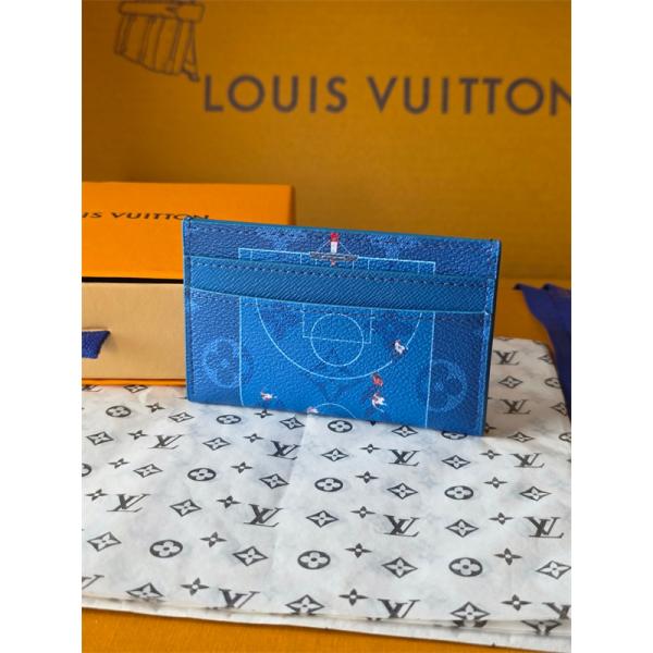 Louis Vuitton コピー ルイヴィトン M26804 カードケース ブルー モノグラム スポーツグラフィック スリムカードホルダー コンパクト財布 メンズ レディース