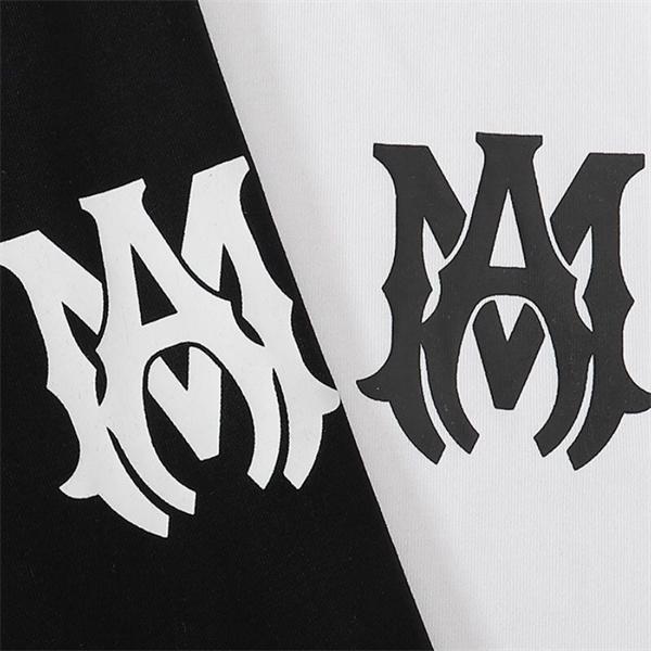アミリ AMIRI コピー Tシャツ 半袖 メンズ バックロゴ フロントロゴ プリントT クルーネック ブラック ホワイト ストリート系