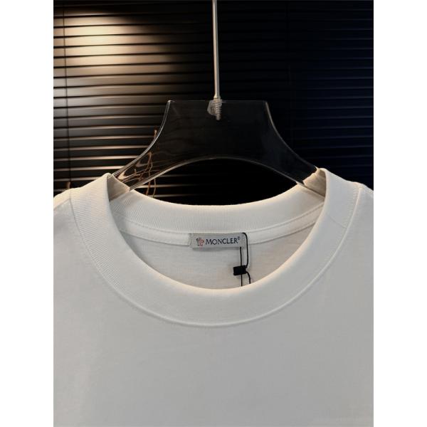刺繍ロゴ モンクレール コピー コットン MONCLER 半袖Tシャツ 上質素材 シンプル 無地調 ルーズフィット メンズ レディース