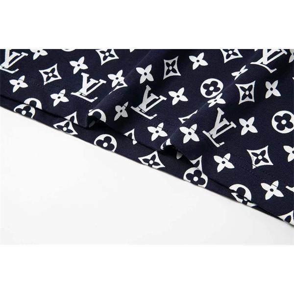 モノグラム 切替 コットン 半袖Tシャツ グラデーション風 上質素材 ルーズフィット メンズ レディース ルイヴィトン コピー Louis Vuitton