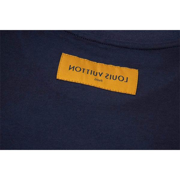 モノグラム 切替 コットン 半袖Tシャツ グラデーション風 上質素材 ルーズフィット メンズ レディース ルイヴィトン コピー Louis Vuitton
