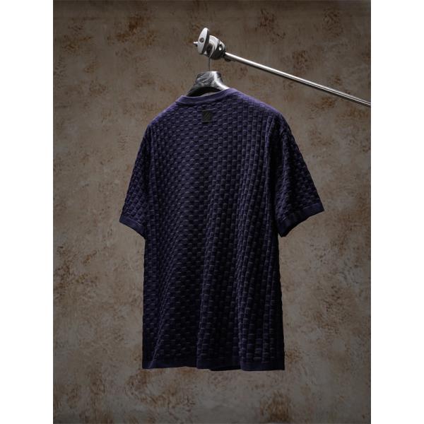  立体ジャガード テクスチャー 半袖ニットTシャツ 上質素材 厚手 高級感 ルーズフィット メンズ レディース ルイヴィトン コピー Louis Vuitton