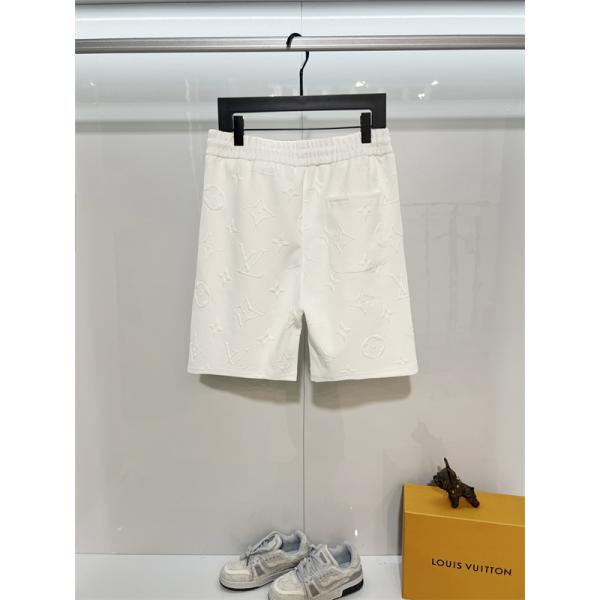 立体エンボス モノグラム ハーフパンツ コットン ショートパンツ 上質素材 ウエストゴム ルーズフィット メンズ レディース ルイヴィトン コピー Louis Vuitton