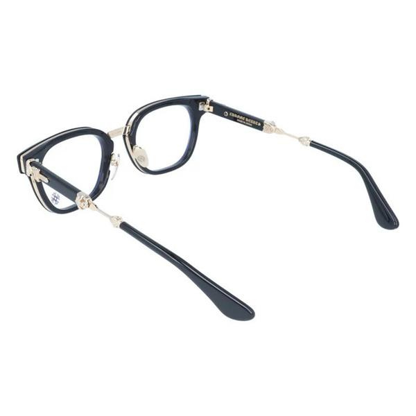 クロムハーツ Chrome Hearts DUCK BUTTER コピー メガネ フレーム メンズ レディース ボストン風 ブラック ゴールドテンプル クラシック 高級感