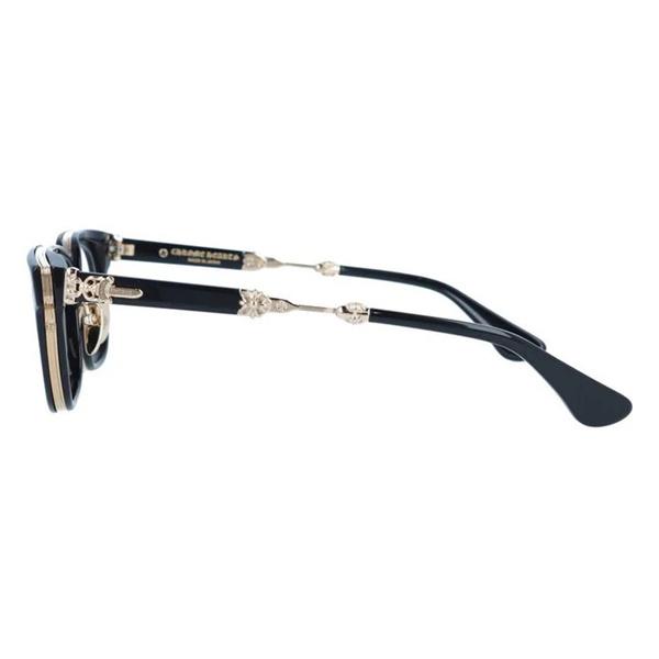 クロムハーツ Chrome Hearts DUCK BUTTER コピー メガネ フレーム メンズ レディース ボストン風 ブラック ゴールドテンプル クラシック 高級感