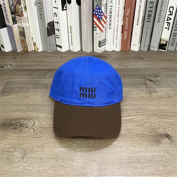 激安 ベースボールキャップ バイカラーデザイン ロゴ刺繍 ファッション小物 日常コーデ 紫外線対策 ユニセックス ミュウミュウ コピー MIU MIU