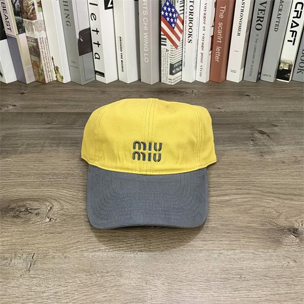 激安 ベースボールキャップ バイカラーデザイン ロゴ刺繍 ファッション小物 日常コーデ 紫外線対策 ユニセックス ミュウミュウ コピー MIU MIU
