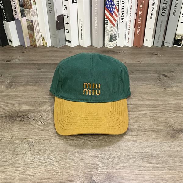 激安 ベースボールキャップ バイカラーデザイン ロゴ刺繍 ファッション小物 日常コーデ 紫外線対策 ユニセックス ミュウミュウ コピー MIU MIU