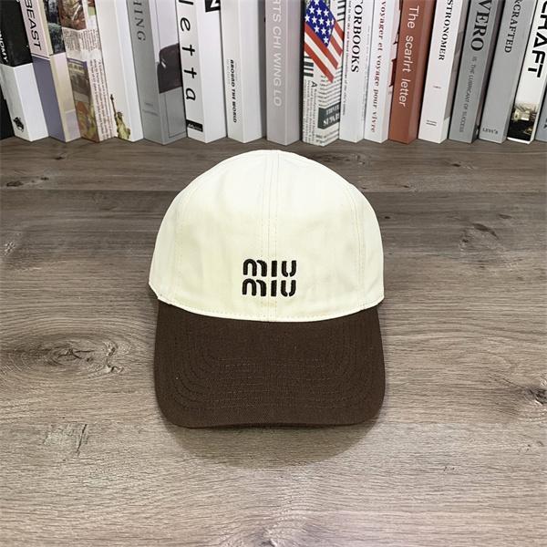 激安 ベースボールキャップ バイカラーデザイン ロゴ刺繍 ファッション小物 日常コーデ 紫外線対策 ユニセックス ミュウミュウ コピー MIU MIU