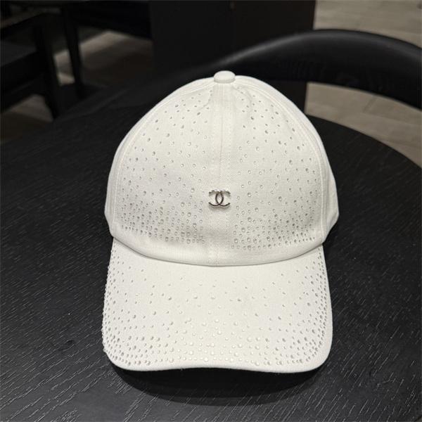 レディース 夏用 涼感 通気性 軽量 ラインストーン装飾 シンプルロゴ 上品 カジュアル 日よけ 帽子 シャネル コピー CHANEL