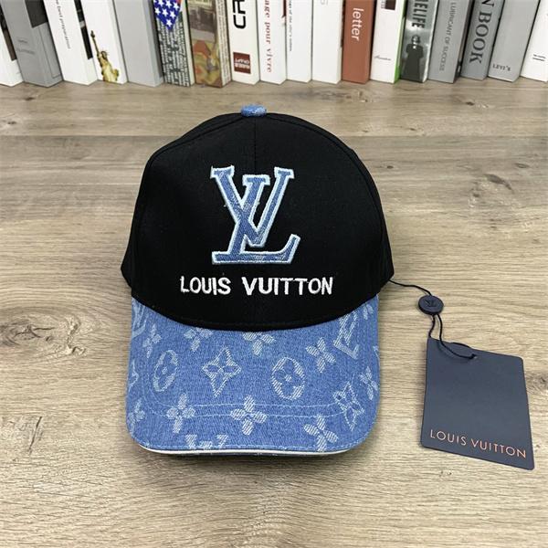 デニム切替 軽量 爽やか カジュアル ロゴ刺繍 通気性 日焼け対策 ストリート 帽子 ルイヴィトン コピー LOUIS VUITTON