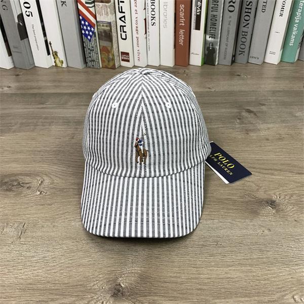 ストライプ 刺繍ロゴ レトロ調 上品カジュアル コーデ映え 配色デザイン 帽子 ポロ ラルフローレン コピー POLO RALPH LAUREN