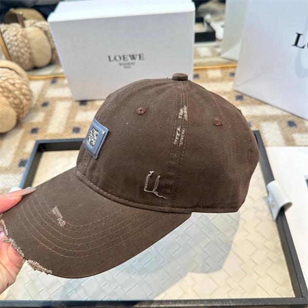 無地 ダメージ加工 ロゴプレート 上品 シンプル 高級感 カジュアル 帽子 ロエベ コピー LOEWE