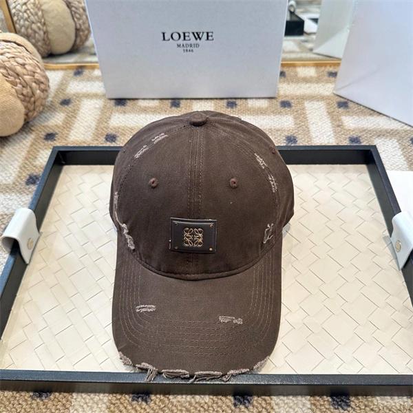 無地 ダメージ加工 ロゴプレート 上品 シンプル 高級感 カジュアル 帽子 ロエベ コピー LOEWE