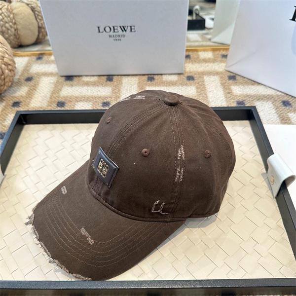 無地 ダメージ加工 ロゴプレート 上品 シンプル 高級感 カジュアル 帽子 ロエベ コピー LOEWE